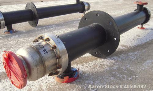Unused- Mueller Single Pass Shell and Tube Heat Exchanger, 119 square feet, vertical. Tema Type BEM, Tema Size 10-96, Tema Class C. Carbon steel shell rated 150 psi at 600 deg F and -20 deg F at 150 ...