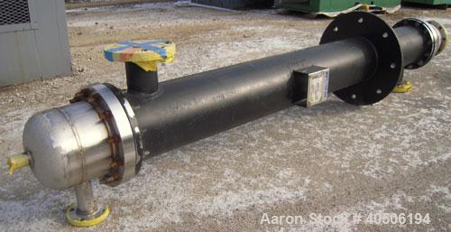 Unused- Mueller Single Pass Shell and Tube Heat Exchanger, 119 square feet, vertical. Tema Type BEM, Tema Size 10-96, Tema Class C. Carbon steel shell rated 150 psi at 600 deg F and -20 deg F at 150 ...