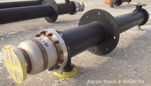 Unused- Mueller Single Pass Shell and Tube Heat Exchanger, 119 square feet, vertical. Tema Type BEM, Tema Size 10-96, Tema Class C. Carbon steel shell rated 150 psi at 600 deg F and -20 deg F at 150 ...