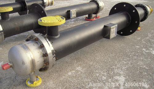 Unused- Mueller Single Pass Shell and Tube Heat Exchanger, 119 square feet, vertical. Tema Type BEM, Tema Size 10-96, Tema Class C. Carbon steel shell rated 150 psi at 600 deg F and -20 deg F at 150 ...