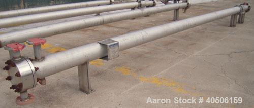 Unused- Mueller 2 Pass Shell and Tube Heat Exchanger, 101 Square Feet, Horizontal. STI Tema Type BEM, Tema Size 6-240, Tema Class C. 304 stainless steel shell rated 125 psi at 600 deg F and -20 deg F...