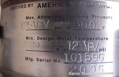 Unused- Mueller 2 Pass Shell and Tube Heat Exchanger, 101 Square Feet, Horizontal. STI Tema Type BEM, Tema Size 6-240, Tema Class C. 304 stainless steel shell rated 125 psi at 600 deg F and -20 deg F...
