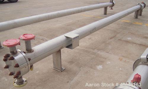 Unused- Mueller 2 Pass Shell and Tube Heat Exchanger, 101 square feet, horizontal. STI Tema Type BEM, Tema Size 6-240, Tema Class C. 304 stainless steel shell rated 125 psi at 600 deg F and -20 deg F...