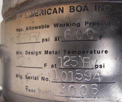 Unused- Mueller 2 Pass Shell and Tube Heat Exchanger, 101 square feet, horizontal. STI Tema Type BEM, Tema Size 6-240, Tema Class C. 304 stainless steel shell rated 125 psi at 600 deg F and -20 deg F...