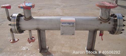Unused- Mueller 4 Pass Shell And Tube Heat Exchanger, 9 square feet, Horizontal. Tema Type BEM, Tema Size 6-48, Tema Class C. 304 stainless steel shell rated 150 psi at 400 deg.f., and -20 deg.f. at ...