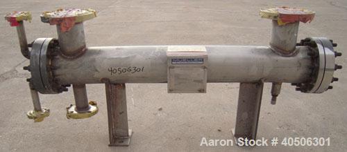Unused- Mueller 4 Pass Shell And Tube Heat Exchanger, 9 Square Feet, Horizontal. STI Tema Type BEM, Tema Size 6-48, Tema Class C. 304 stainless steel shell rated 150 psi at 400 deg.f., and -20 deg.f....