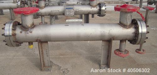 Unused- Mueller 4 Pass Shell and Tube Heat Exchanger, 9 Square Feet, Horizontal. STI Tema Type BEM, Tema Size 6-48, Tema Class C. 304 stainless steel shell rated 150 psi at 400 deg F and -20 deg F at...