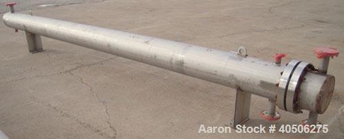 Unused- Mueller 4 Pass U Tube Shell and Tube Heat Exchanger, 175 square feet, horizontal. Tema Type BEU, Tema Size 10-192, Tema Class C. 304 stainless steel shell rated 150 psi at 500 deg F and -20 d...