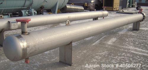 Unused- Mueller 4 Pass U Tube Shell and Tube Heat Exchanger, 175 square feet, horizontal. Tema Type BEU, Tema Size 10-192, Tema Class C. 304 stainless steel shell rated 150 psi at 500 deg F and -20 d...