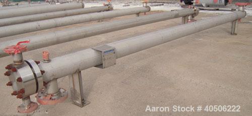 Unused- Mueller U Tube Shell and Tube Heat Exchanger, 56 square feet, horizontal. Tema Type BEU, Tema Size 6-192, Tema Class C. 304 stainless steel shell rated 150 psi at 600 deg F and -20 deg F at 1...