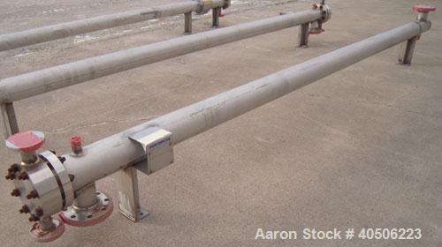 Unused- Mueller U Tube Shell and Tube Heat Exchanger, 56 square feet, horizontal. Tema Type BEU, Tema Size 6-192, Tema Class C. 304 stainless steel shell rated 150 psi at 600 deg F and -20 deg F at 1...
