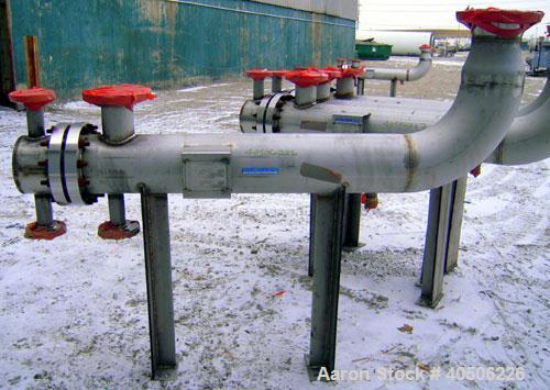 Unused- Mueller U Tube Heat Exchanger, 18 Square Feet, Horizontal. STI Tema Type BEU, Tema Size 8-48, Tema Class C. 304 stainless steel shell rated 100 psi at 482 deg F and -20 deg F at 100/fv psi. (...