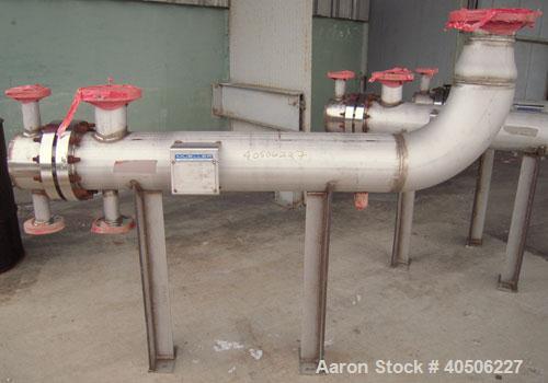 Unused- Mueller U Tube Heat Exchanger, 18 Square Feet, Horizontal. STI Tema Type BEU, Tema Size 8-48, Tema Class C. 304 stainless steel shell rated 100 psi at 482 deg F and -20 deg F at 100/fv psi. (...