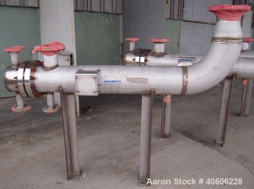 Unused- Mueller U Tube Heat Exchanger, 18 Square Feet, Horizontal. STI Tema Type BEU, Tema Size 8-48, Tema Class C. 304 stainless steel shell rated 100 psi at 482 deg F and -20 deg F at 100/fv psi. (...