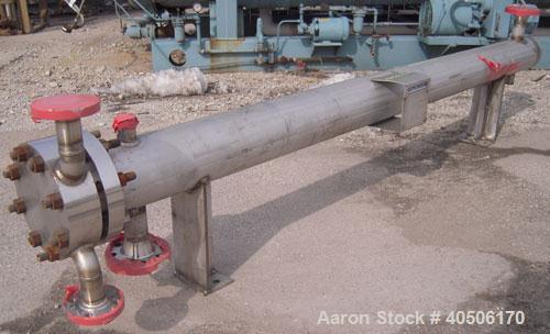 Unused- Mueller 4 Pass U Tube Shell and Tube Heat Exchanger, 25 square feet, horizontal. Tema Type BEU, Tema Size 6-96, Tema Class C. 304 stainless steel shell rated 150 psi at 600 deg F and -20 deg ...