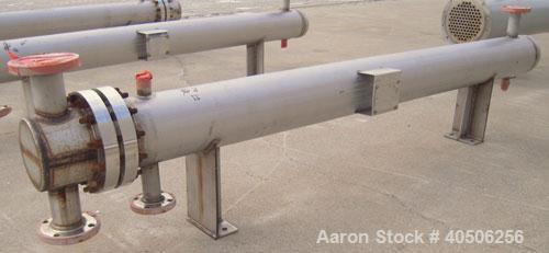 Unused- Mueller U Tube Shell and Tube Heat Exchanger, 56 square feet, horizontal. Tema Type BEU, Tema Size 8-96, Tema Class C. 304 stainless steel shell rated 150 psi at 400 deg F and -20 deg F at 15...