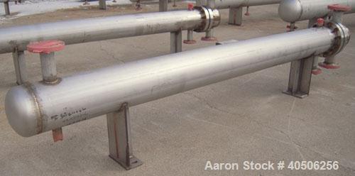 Unused- Mueller U Tube Shell and Tube Heat Exchanger, 56 square feet, horizontal. Tema Type BEU, Tema Size 8-96, Tema Class C. 304 stainless steel shell rated 150 psi at 400 deg F and -20 deg F at 15...