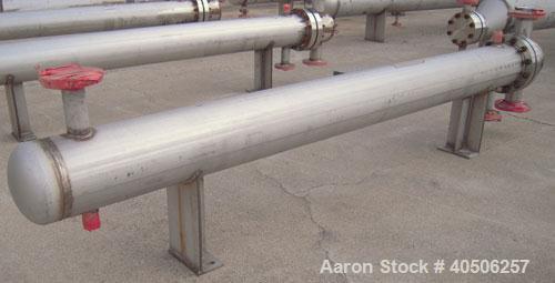Unused- Mueller U Tube Shell And Tube Heat Exchanger, 56 square feet, Horizontal. Tema Type BEU, Tema Size 8-96, Tema Class C. 304 stainless steel shell rated 150 psi at 400 deg.f., and -20 deg.f. at...
