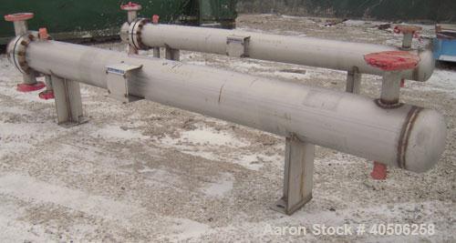 Unused- Mueller U Tube Shell and Tube Heat Exchanger, 56 square feet, horizontal. Tema Type BEU, Tema Size 8-96, Tema Class C. 304 stainless steel shell rated 150 psi at 400 deg F and -20 deg F at 15...