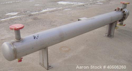 Unused- Mueller U Tube Shell and Tube Heat Exchanger, 56 square feet, horizontal. Tema Type BEU, Tema Size 8-96, Tema Class C. 304 stainless steel shell rated 150 psi at 400 deg F and -20 deg F at 15...