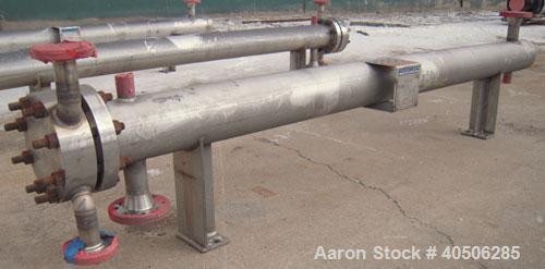 Unused- Mueller 4 Pass U Tube Shell And Tube Heat Exchanger, 25 square feet, Horizontal. Tema Type BEU, Tema Size 6-96, Tema Class C. 304 stainless steel shell rated 150 psi at 600 deg.f., and -20 de...