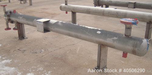 Unused- Mueller 4 Pass U Tube Shell And Tube Heat Exchanger, 25 square feet, Horizontal. Tema Type BEU, Tema Size 6-96, Tema Class C. 304 stainless steel shell rated 150 psi at 600 deg.f., and -20 de...