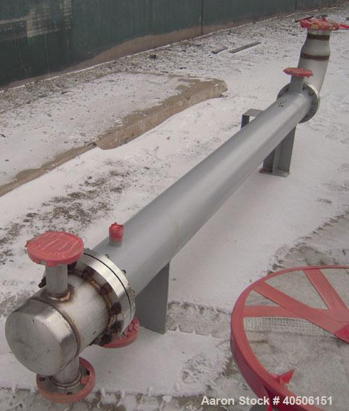 Unused- Mueller Single Pass Shell and Tube Heat Exchanger, 77 square feet, horizontal. STI Tema Type BEU, Tema Size 8-108, Tema Class C. SA53 carbon steel shell rated 150 psi at 200 deg F, and -20 de...