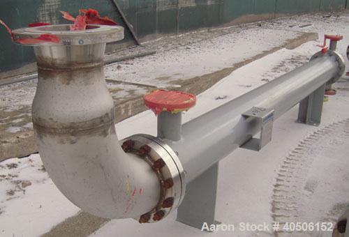 Unused- Mueller Single Pass Shell and Tube Heat Exchanger, 77 square feet, horizontal. STI Tema Type BEU, Tema Size 8-108, Tema Class C. SA53 carbon steel shell rated 150 psi at 200 deg F, and -20 de...