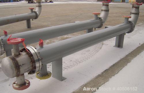 Unused- Mueller Single Pass Shell and Tube Heat Exchanger, 77 square feet, horizontal. STI Tema Type BEU, Tema Size 8-108, Tema Class C. SA53 carbon steel shell rated 150 psi at 200 deg F, and -20 de...