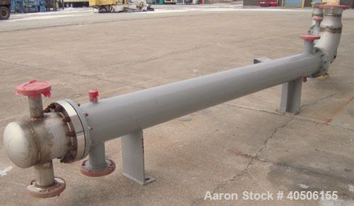 Unused- Mueller Single Pass Shell and Tube Heat Exchanger, 77 square feet, horizontal. STI Tema Type BEU, Tema Size 8-108, Tema Class C. SA53 carbon steel shell rated 150 psi at 200 deg F, and -20 de...