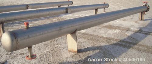 Unused- Mueller 6 Pass U Tube Shell and Tube Heat Exchanger, 84 square feet, horizontal. Tema Type BEU, Tema Size 8-216, Tema Class C. 304 stainless steel shell rated 150 psi at 300 deg F and -20 deg...