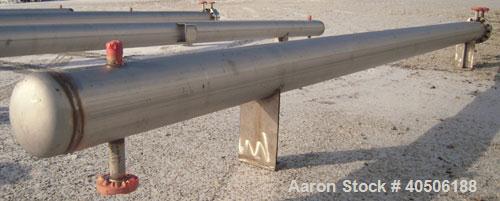 Unused- Mueller 6 Pass U Tube Shell and Tube Heat Exchanger, 84 square feet, horizontal. Tema Type BEU, Tema Size 8-216, Tema Class C. 304 stainless steel shell rated 150 psi at 300 deg F and -20 deg...