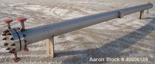 Unused- Mueller 6 Pass U Tube Shell and Tube Heat Exchanger, 84 square feet, horizontal. Tema Type BEU, Tema Size 8-216, Tema Class C. 304 stainless steel shell rated 150 psi at 300 deg F and -20 deg...