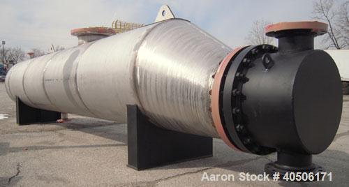 Unused- Mueller U Tube Shell and Tube Heat Exchanger/ Reboiler, 1270 Square  Feet,  Horizontal. STI Tema Type BKU, Tema Size 24/40-216, Tema Class B. 40’’ diameter 304L stainless steel shell rated 10...