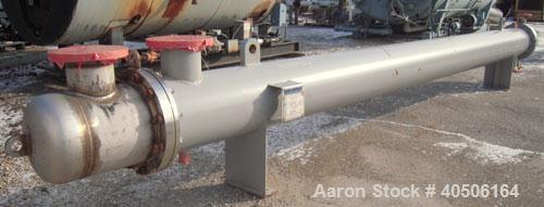 Unused- Mueller Shell and Tube Heat Exchanger, 341 square feet, horizontal. Carbon steel shell rated 150 psi at 200 deg F and -20 deg F at 150 psi. (109) 3/4" diameter x 16' long 304 stainless steel ...