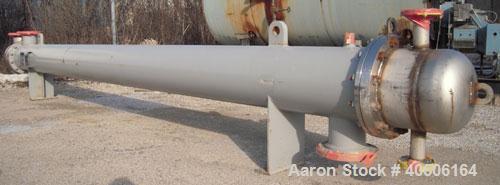 Unused- Mueller Shell and Tube Heat Exchanger, 341 square feet, horizontal. Carbon steel shell rated 150 psi at 200 deg F and -20 deg F at 150 psi. (109) 3/4" diameter x 16' long 304 stainless steel ...