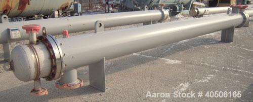 Unused- Mueller Shell and Tube Heat Exchanger, 341 square feet, horizontal. Carbon steel shell rated 150 psi at 200 deg F and -20 deg F at 150 psi. (109) 3/4" diameter x 16' long 304 stainless steel ...
