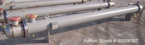 Unused- Mueller Shell and Tube Heat Exchanger, 341 square feet, horizontal. Carbon steel shell rated 150 psi at 200 deg F and -20 deg F at 150 psi. (109) 3/4" diameter x 16' long 304 stainless steel ...