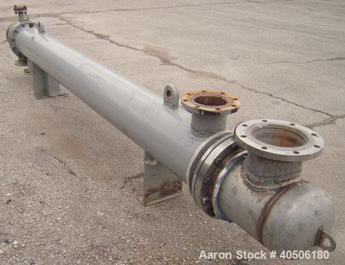 Used Mueller Shell And Tube Heat Exchanger, 235 Square Feet, Horizontal. Carbon steel shell rated 150 psi at 200 deg.f., and -20 deg.f. at 150 psi. (109) 3/4" diameter x 11' long 304 stainless steel ...