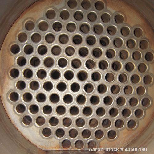 Used Mueller Shell And Tube Heat Exchanger, 235 Square Feet, Horizontal. Carbon steel shell rated 150 psi at 200 deg.f., and -20 deg.f. at 150 psi. (109) 3/4" diameter x 11' long 304 stainless steel ...