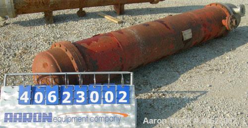 Used Ludell Manufacturing 6 pass shell and tube heat exchanger, model 18-108-6. Approximately 264 square feet, horizontal. Carbon steel shell rated 200 psi at 400 deg F, (150) 3/4'' diameter x 9' lon...