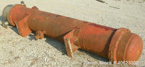 Used Ludell Manufacturing 6 pass shell and tube heat exchanger, model 18-108-6. Approximately 264 square feet, horizontal. Carbon steel shell rated 200 psi at 400 deg F, (150) 3/4'' diameter x 9' lon...