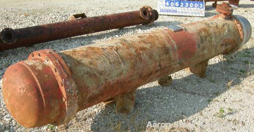 Used Ludell Manufacturing 6 pass shell and tube heat exchanger, model 18-108-6. Approximately 264 square feet, horizontal. Carbon steel shell rated 200 psi at 400 deg F, (150) 3/4'' diameter x 9' lon...