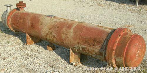 Used Ludell Manufacturing 6 pass shell and tube heat exchanger, model 18-108-6. Approximately 264 square feet, horizontal. Carbon steel shell rated 200 psi at 400 deg F, (150) 3/4'' diameter x 9' lon...