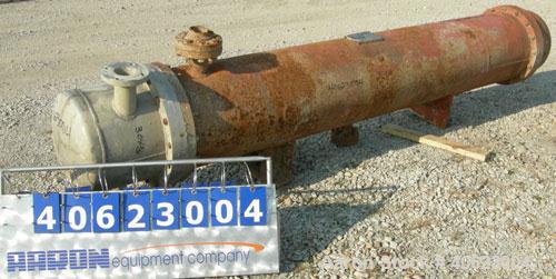 Used Ludell Manufacturing 6 pass shell and tube heat exchanger, model 18-108-6. Approximately 264 square feet, horizontal. Carbon steel shell rated 200 psi at 400 deg F, (150) 3/4" diameter x 9' long...