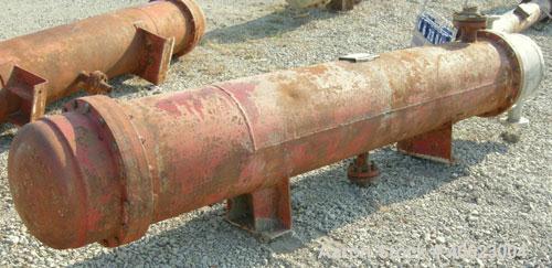 Used Ludell Manufacturing 6 pass shell and tube heat exchanger, model 18-108-6. Approximately 264 square feet, horizontal. Carbon steel shell rated 200 psi at 400 deg F, (150) 3/4" diameter x 9' long...