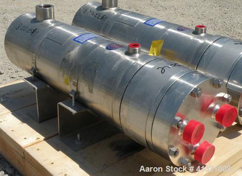 Unused- Enerquip "U" Tube Heat Exchanger, Approximately 10 Square Feet, Stainless Steel, Horizontal, Model 6NPSX18BEUB. 304L stainless steel shell rated 150 psi at 375 deg F and –20 deg F at 150 psi....