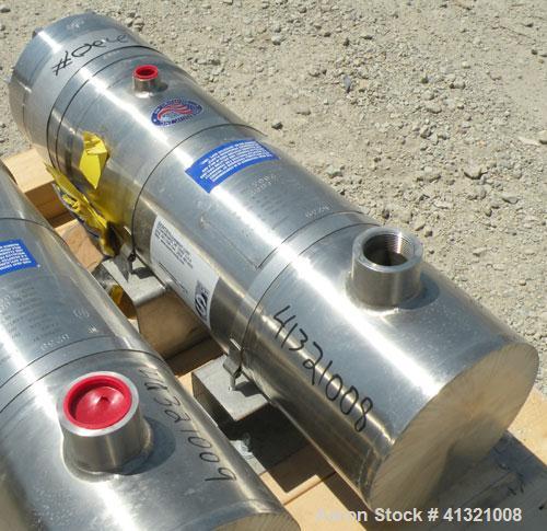 Unused- Enerquip "U" Tube Heat Exchanger, Approximately 10 Square Feet, Stainless Steel, Horizontal, Model 6NPSX18BEUB. 304L stainless steel shell rated 150 psi at 375 deg F and –20 deg F at 150 psi....