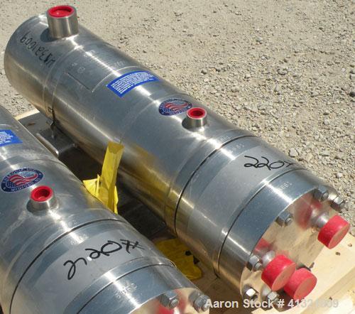 Unused- Enerquip "U" Tube Heat Exchanger, Approximately 10 Square Feet, Stainless Steel, Horizontal, Model 6NPSX18BEUB. 304L stainless steel shell rated 150 psi at 375 deg F and –20 deg F at 150 psi....