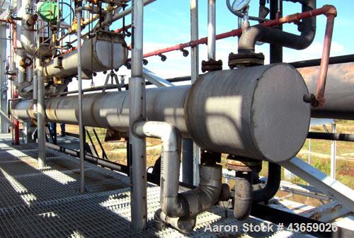 Used Stainless Steel Horizontal Enerquip Shell & Tube Heat Exchanger, Approximately 211 Square Feet
